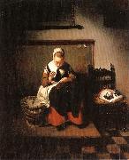 MAES, Nicolaes A Young Woman Sewing china oil painting reproduction